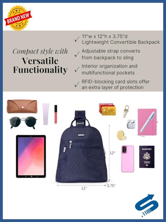 Convertible Mini Backpack Purse with RFID Blocking main image 5